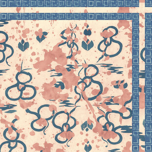 复古风几何花卉图案