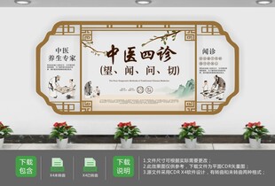 望闻问切养生针灸中医文化墙