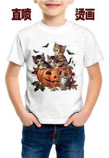 白墨直喷烫画儿童万圣节主题