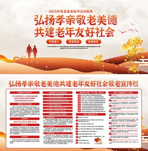 2025年敬老月宣传活动展板