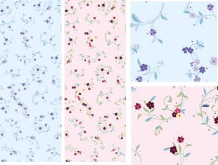 清新花卉图案背景集合