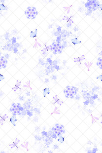 梦幻蓝紫色花朵背景图案