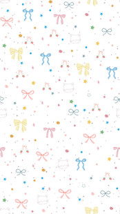 多彩蝴蝶结星星图案背景