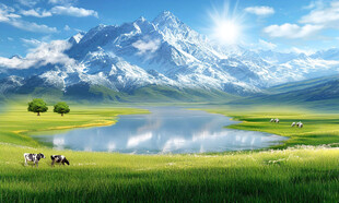 蓝天白云大草原