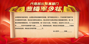军令状展板