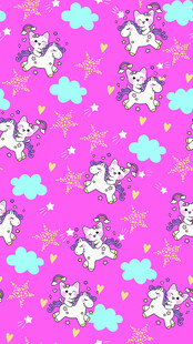 梦幻独角兽粉色背景图案