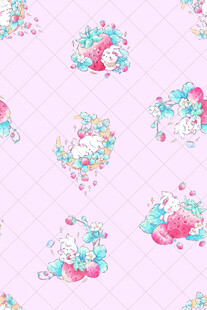 梦幻花卉图案背景