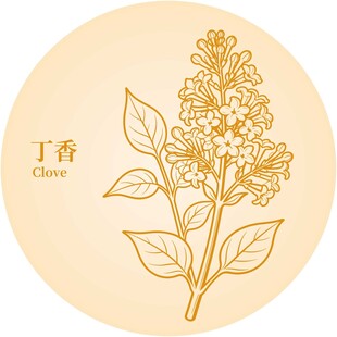 手绘丁香花图案