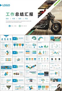 摩托车骑行极限运动动态PPT