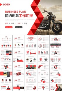 摩托车骑行极限运动动态PPT