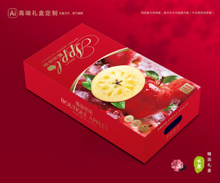 苹果包装 红富士礼盒