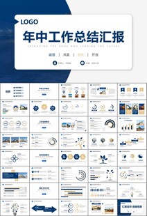 工程机械挖掘机PPT总结模板
