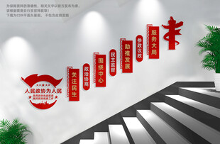 人民政协楼梯文化墙