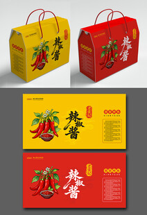 辣椒酱礼盒包装设计展示