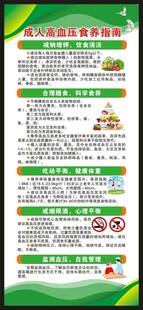 成人高血压食养指南展架