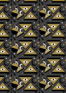 神秘三角眼睛图案背景