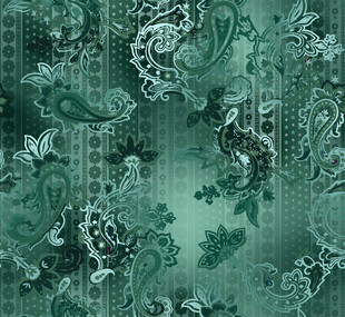 青绿色复古花纹背景图案