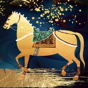抽象马装饰画