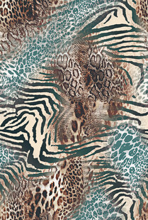 动物纹拼接时尚图案