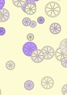 柠檬切片图案背景图