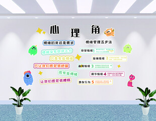 学校心理咨询室墙面装饰心灵驿站