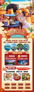 新年海南三亚春节旅游海报