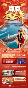 新年海南三亚春节旅游海报