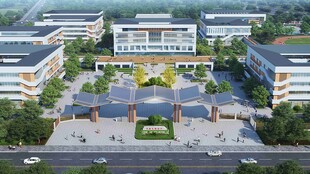 现代化校园建筑群俯瞰