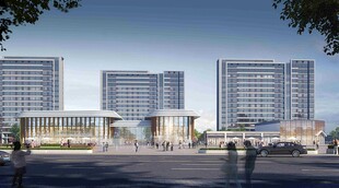 现代城市建筑群景观