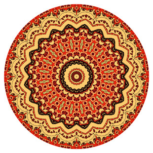 圆形民族风花纹图案