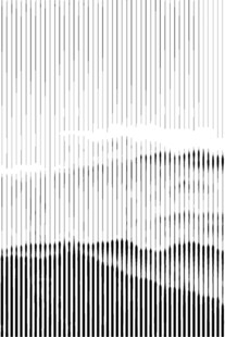 意境线条山水画