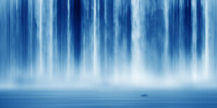 高山流水瀑布山水图