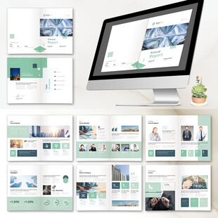 清新画册InDesign模板