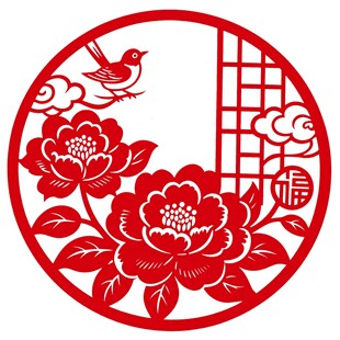 花鸟牡丹中式风