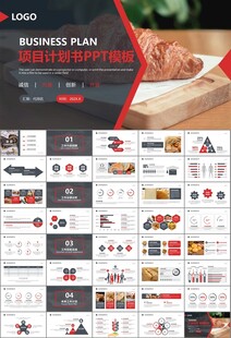 西餐高档餐厅美食面包糕点PPT