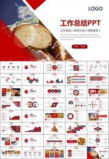 西餐高档餐厅美食面包糕点PPT