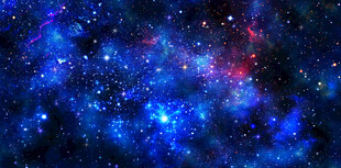 蓝色星空图