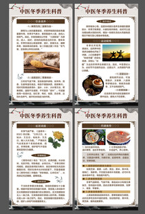 中医冬季健康教育宣传栏