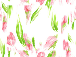 粉色花卉水彩图案背景