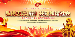 志愿者标语展板背景