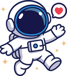 可爱太空宇航员形象