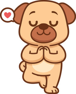 祈祷的可爱小狗