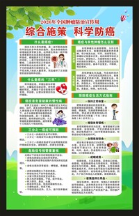 全国肿瘤防治宣传周海报