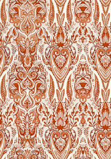 数码印花腰果线条花