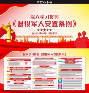 退役军人安置条例宣传栏