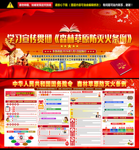 森林草原防灭火条例宣传栏