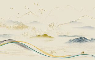 高雅 简约现代山水 TIF分层