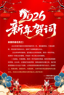 2026新年贺词海报