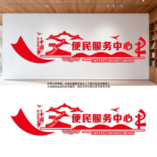 社区便民服务中心文化墙