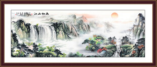 聚宝盆风水画 左右逢源山水画